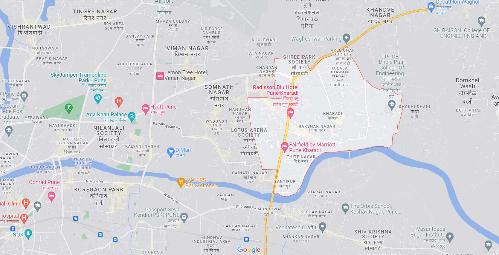 Mahindra Codename Crown Kharadi Location Map